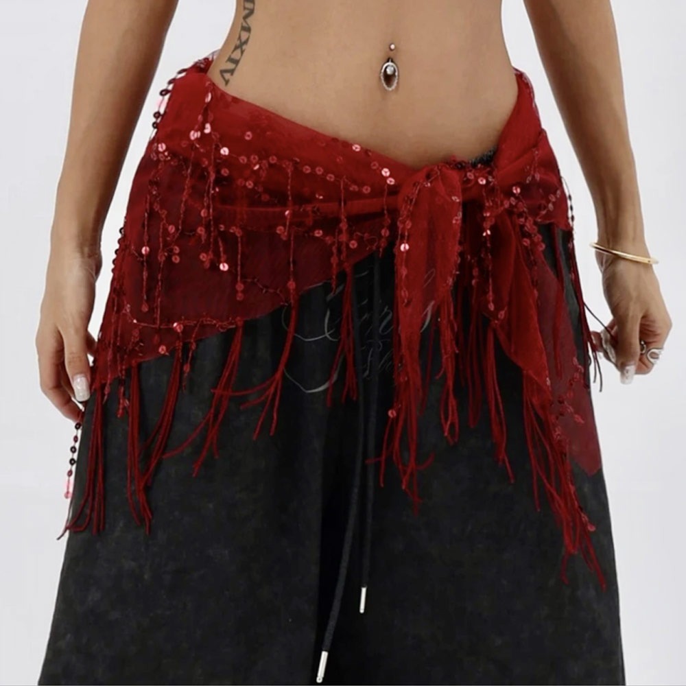 Street Fashion India - Fashion Sequins Belly Dance Belt Tassels