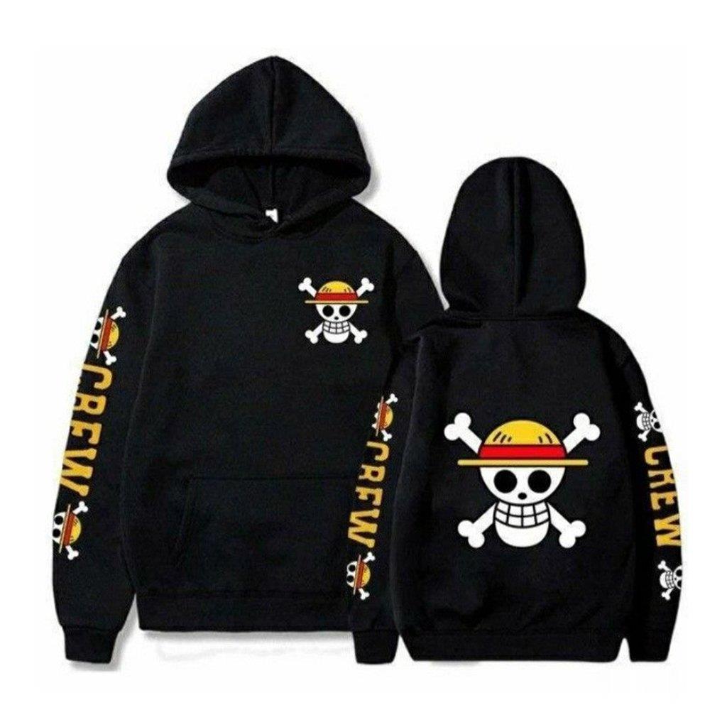 Street Fashion Hats - One Piece Skull Print Hoodie Men