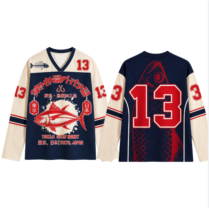 Street Fashion Tshirt - Retro Japanese style 3D printed long