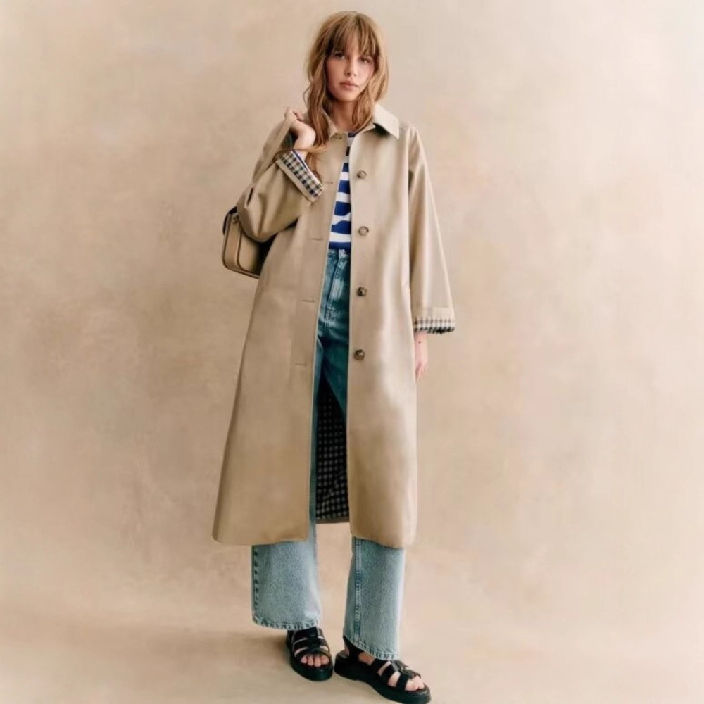 Women's Fashion Long Trench Co - Street Fashion England ulasan dan harga