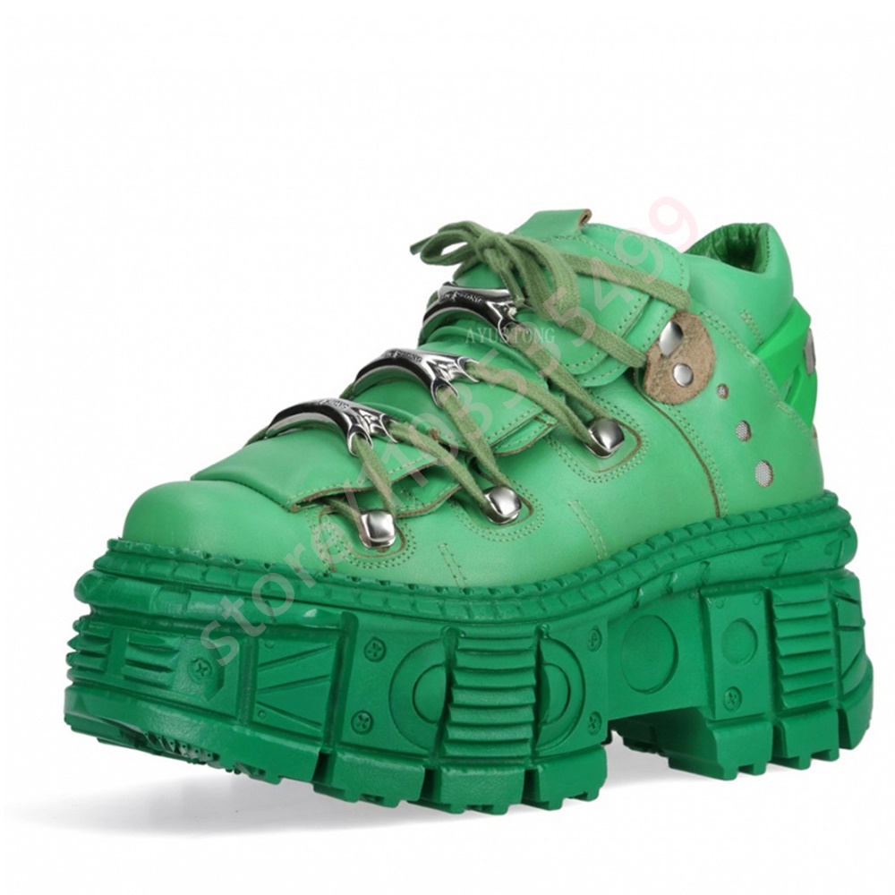 Thick-Soled Punk Rivet Y2K Sho - Street Fashion Y2K ulasan dan harga