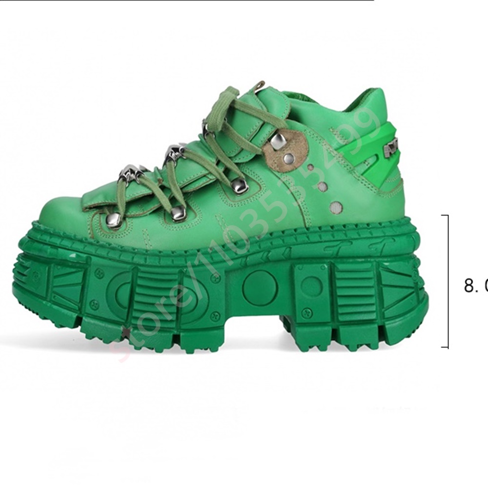 Thick-Soled Punk Rivet Y2K Sho - Street Fashion Y2K ulasan dan harga