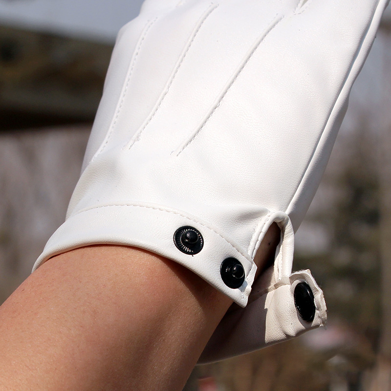 PU Leather Fingerless Gloves M - Street Fashion Gloves ulasan dan harga