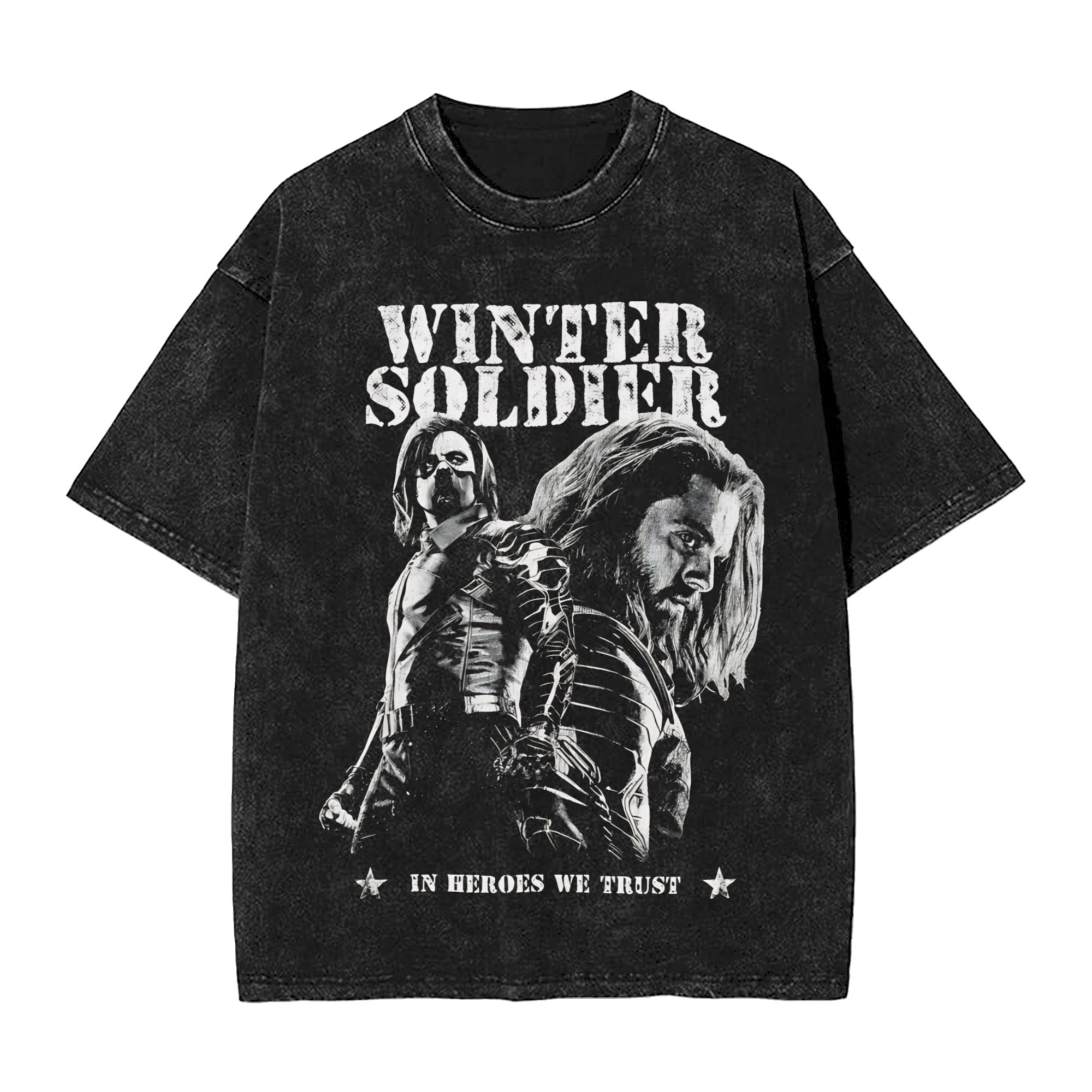 Harajuku Washed Shirt Soldier  - Street Fashion Outfit For Men ulasan dan harga