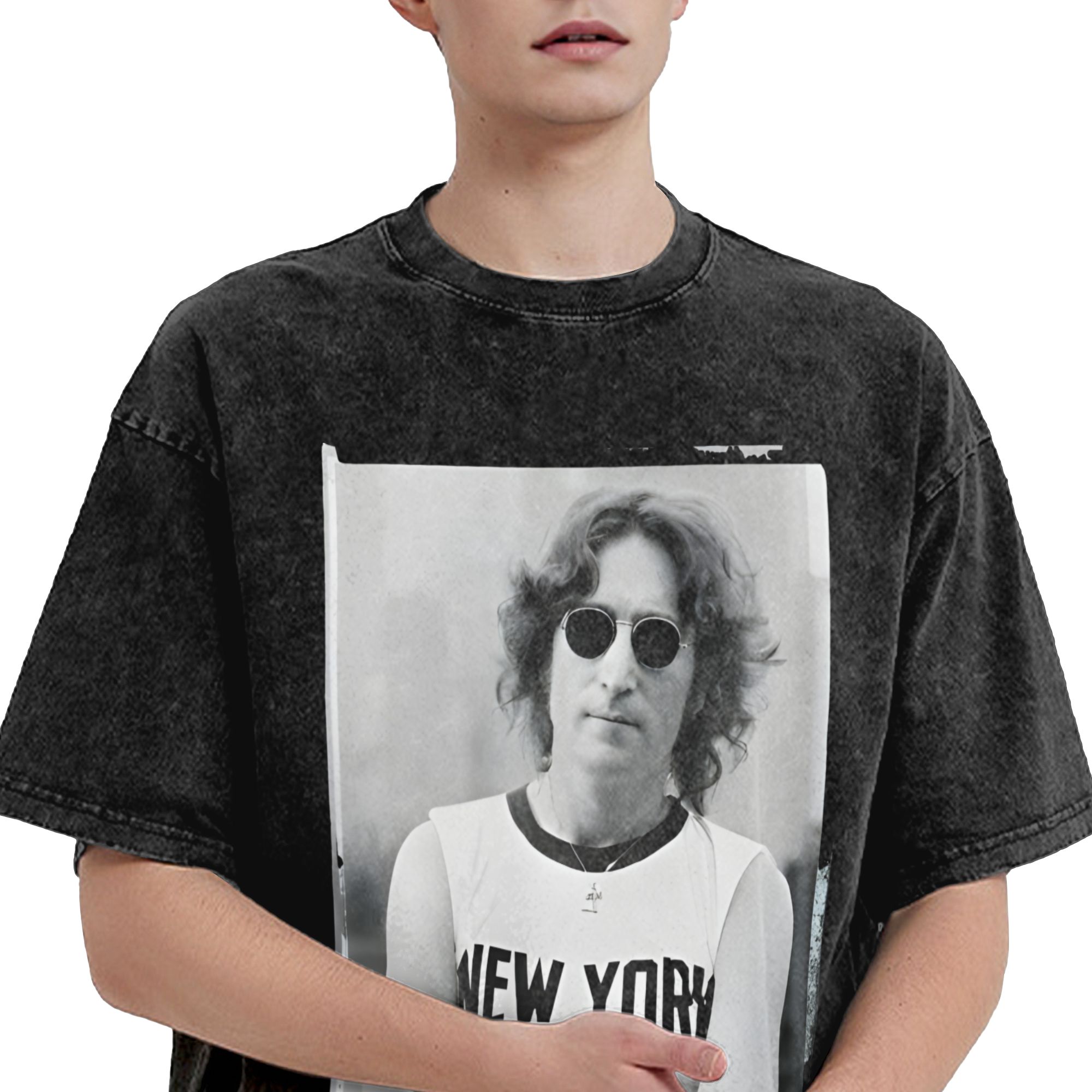 Harajuku Washed Shirt John Len - Street Fashion Outfit For Men ulasan dan harga