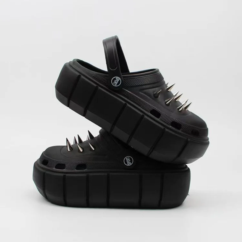 Y2K style Rivet Hole Shoes Wom - Street Fashion Y2K ulasan dan harga