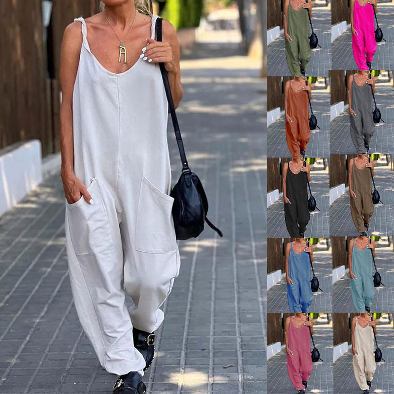 Jumpsuit Women's Solid Color L - Street Fashion England ulasan dan harga