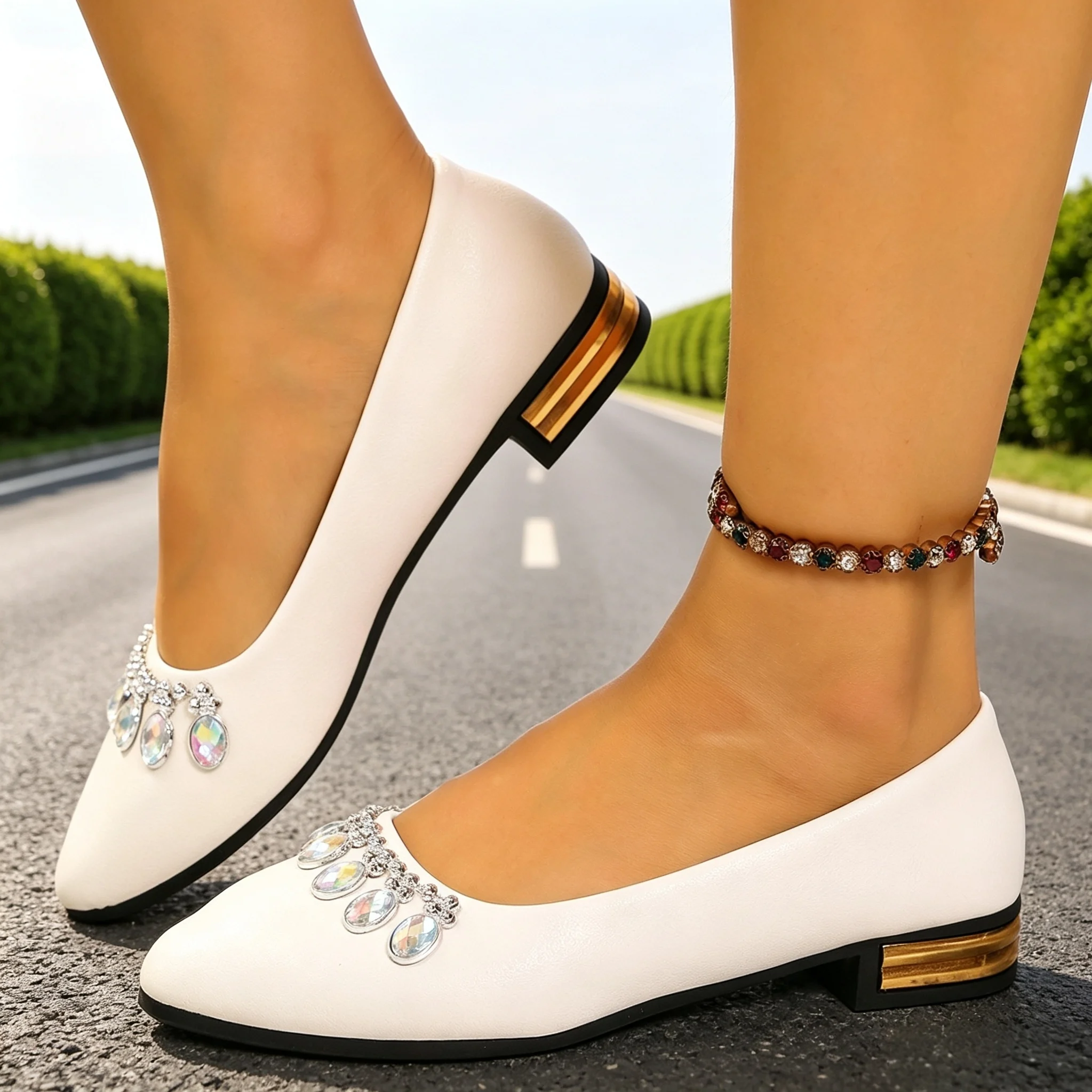 Women Flats Pointed Toe Ballet - Street Fashion Ladies ulasan dan harga