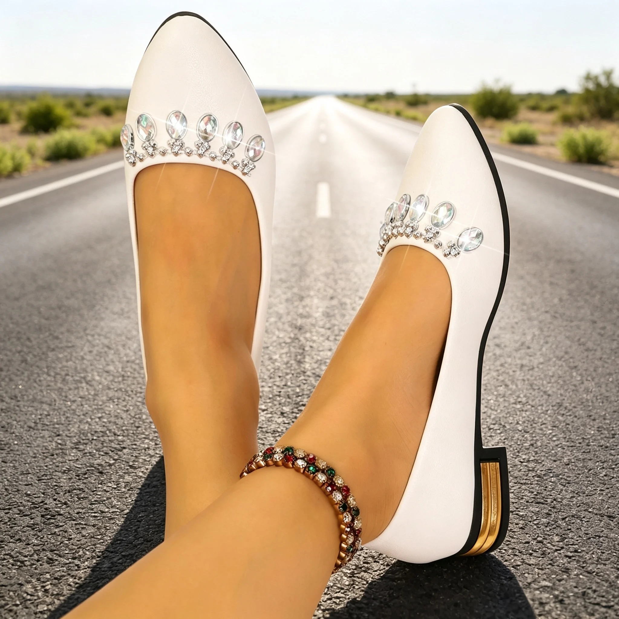 Women Flats Pointed Toe Ballet - Street Fashion Ladies ulasan dan harga
