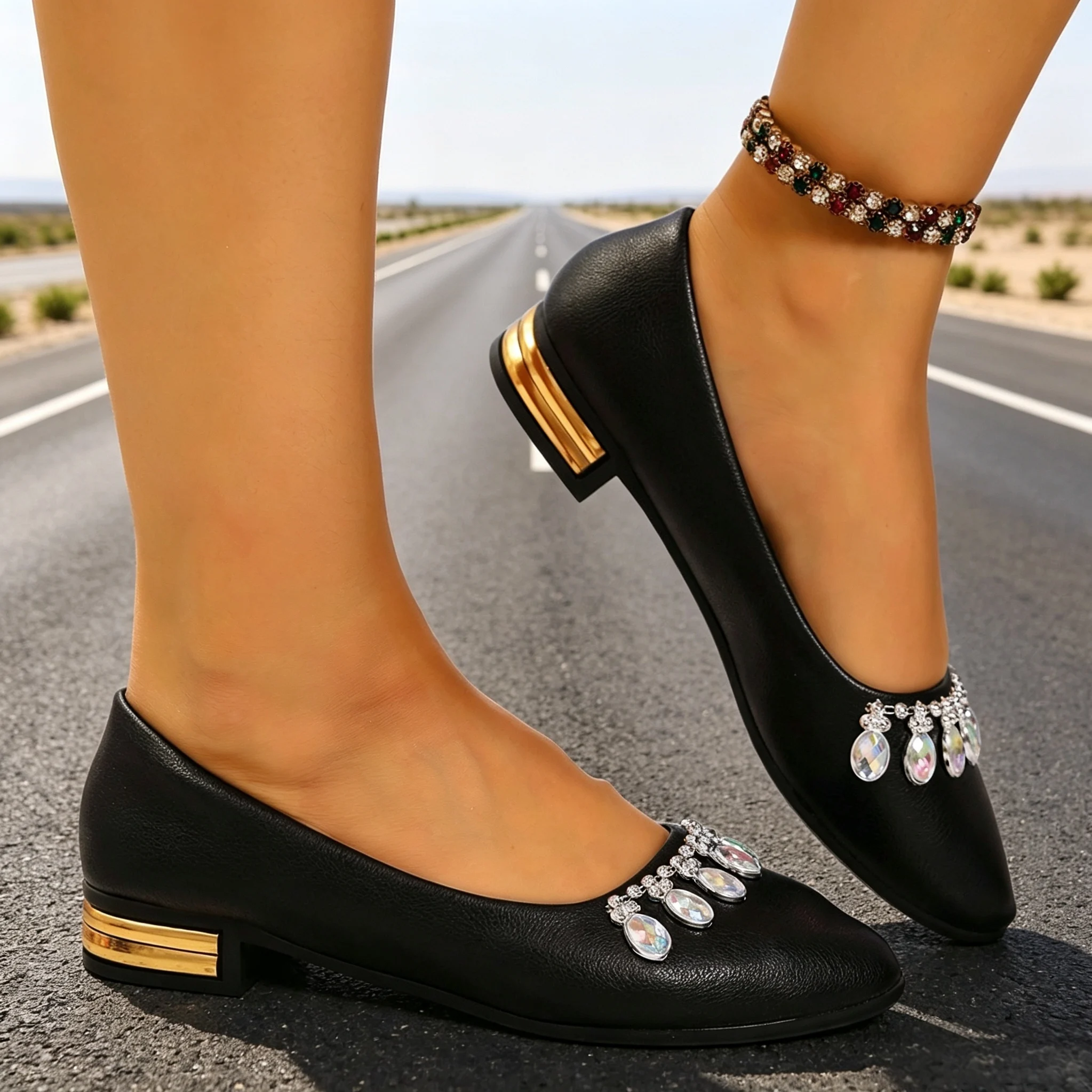 Women Flats Pointed Toe Ballet - Street Fashion Ladies ulasan dan harga