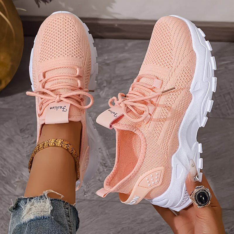 Breathable Knit Sneakers Fashi - Street Fashion Ladies ulasan dan harga