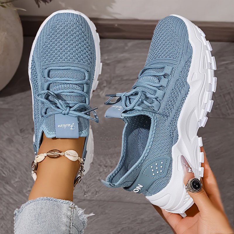 Breathable Knit Sneakers Fashi - Street Fashion Ladies ulasan dan harga