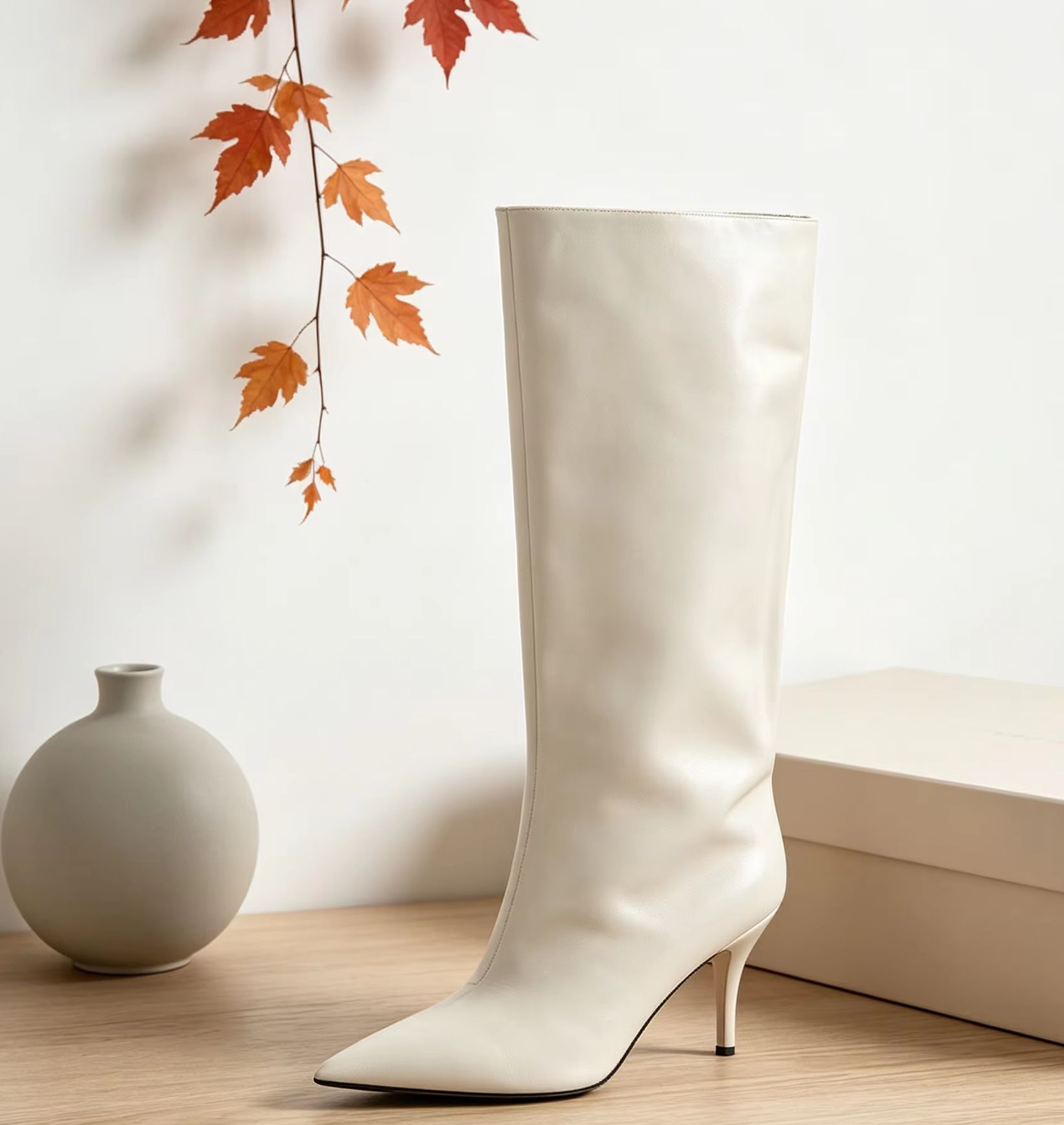 Slouch Wide Cuff Knee High Boo - Street Fashion Ladies ulasan dan harga