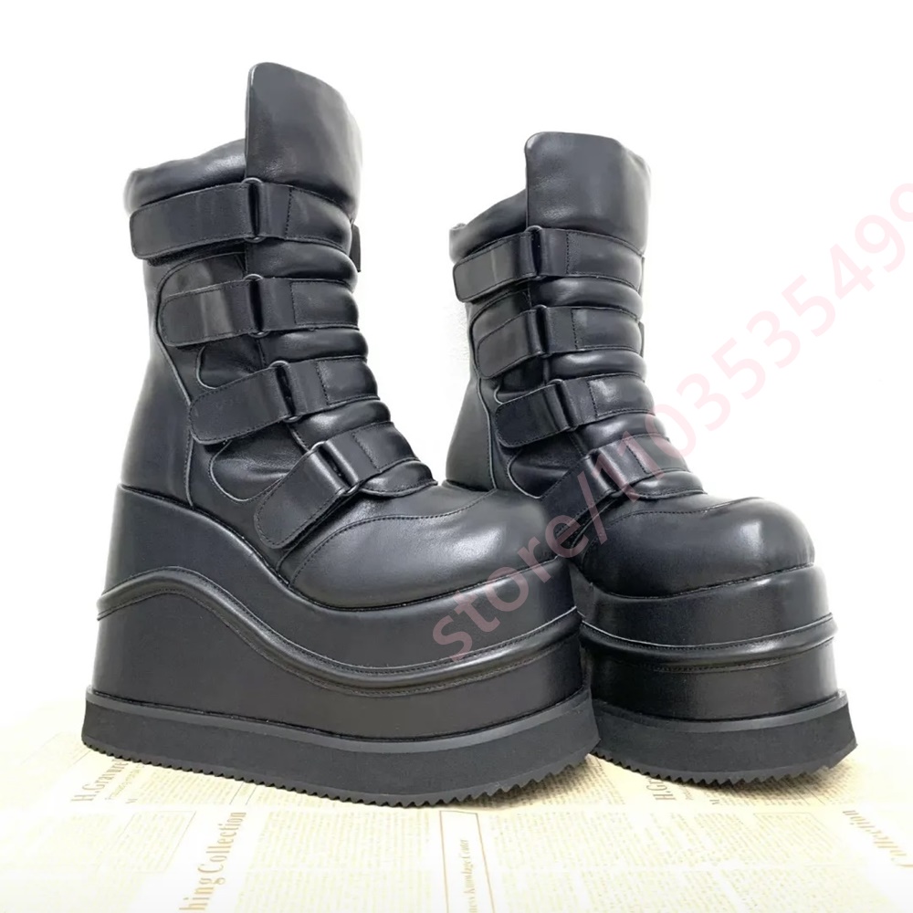 2026 Padded Platform Ankle Boo - Street Fashion Y2K ulasan dan harga