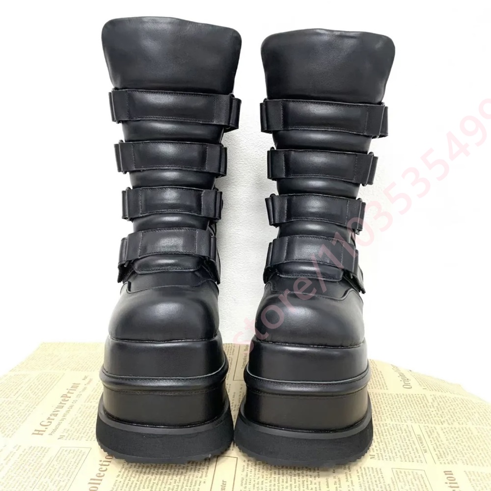 2026 Padded Platform Ankle Boo - Street Fashion Y2K ulasan dan harga